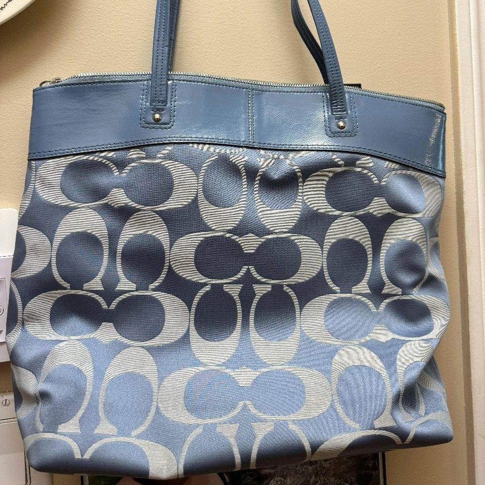 Baby blue Coach purse